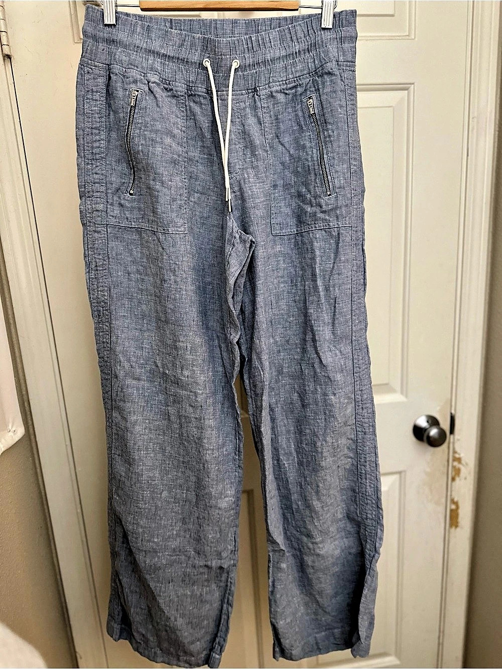 Athleta Cabo Linen Wide Leg Pants